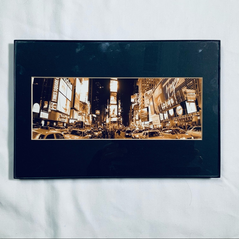 New York City Time Square Panoramic Framed Photo